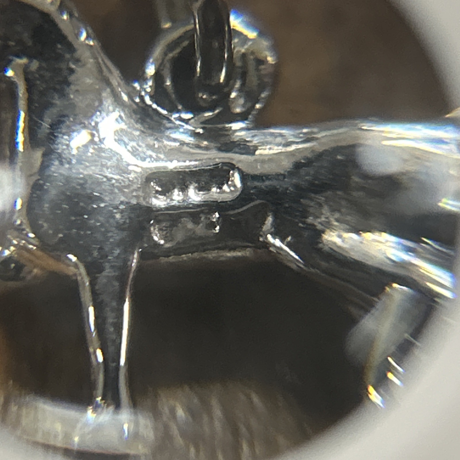 Galloping Horse Charm Signed Vintage Sterling Silver Equestrian Equine 1.52 G