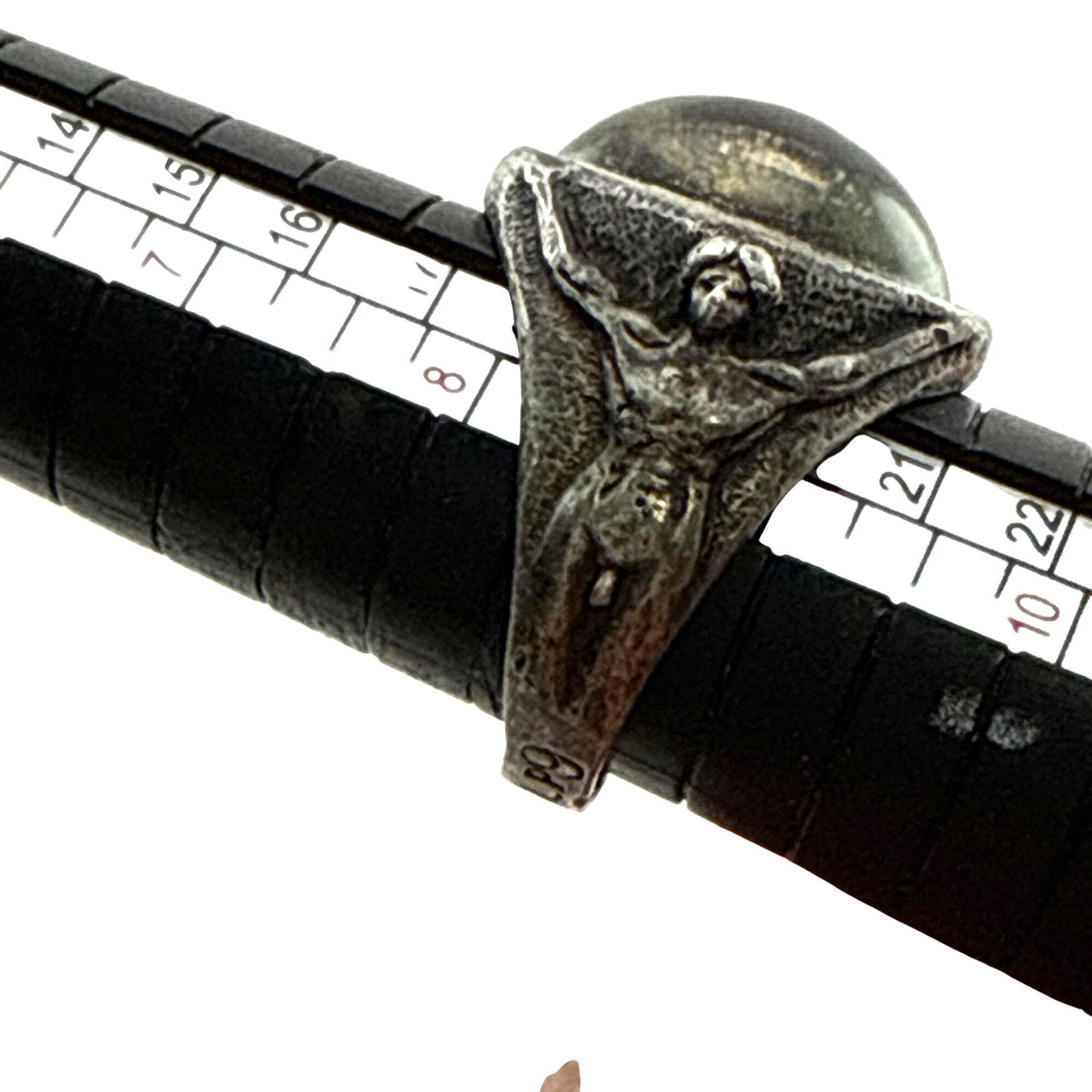 Brutalist Art Jewelry Ring | Figural Male & Female Forms | WLP Signed Studio Sil