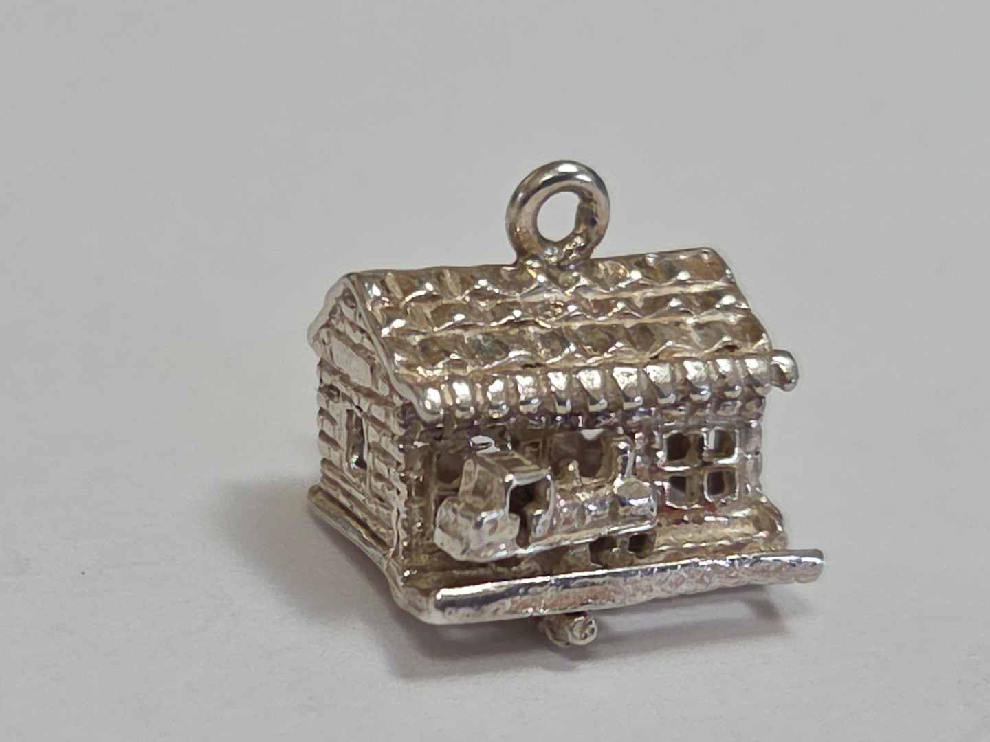 Sterling Silver ~ Train Charm ~ At Station ~ MOVES! ~ EXTREMELY RARE!! ~ VINTAGE
