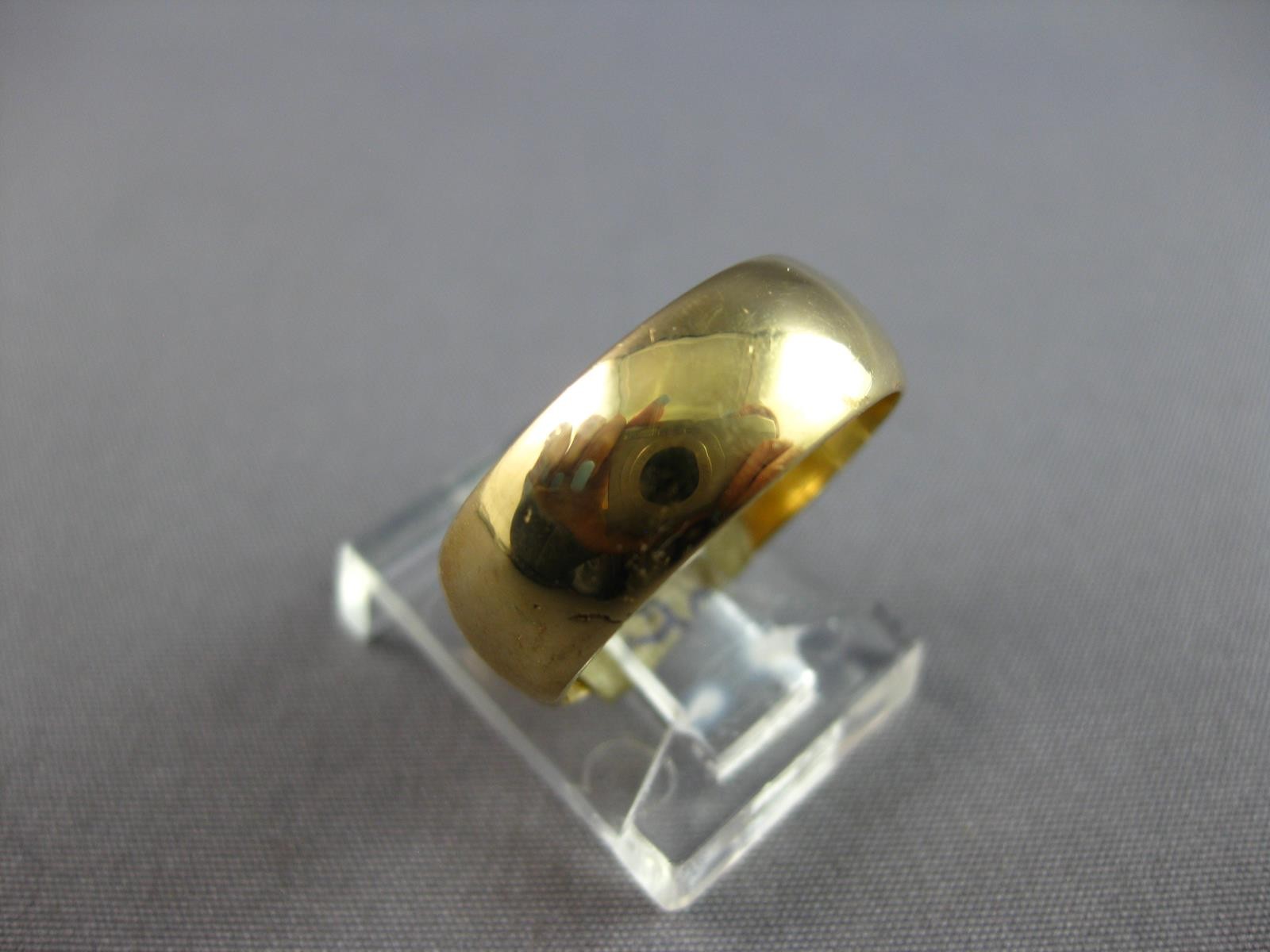 ESTATE 14KT YELLOW GOLD 3D CLASSIC SOLID PLAIN 7MM WEDDING ANNIVERSARY RING