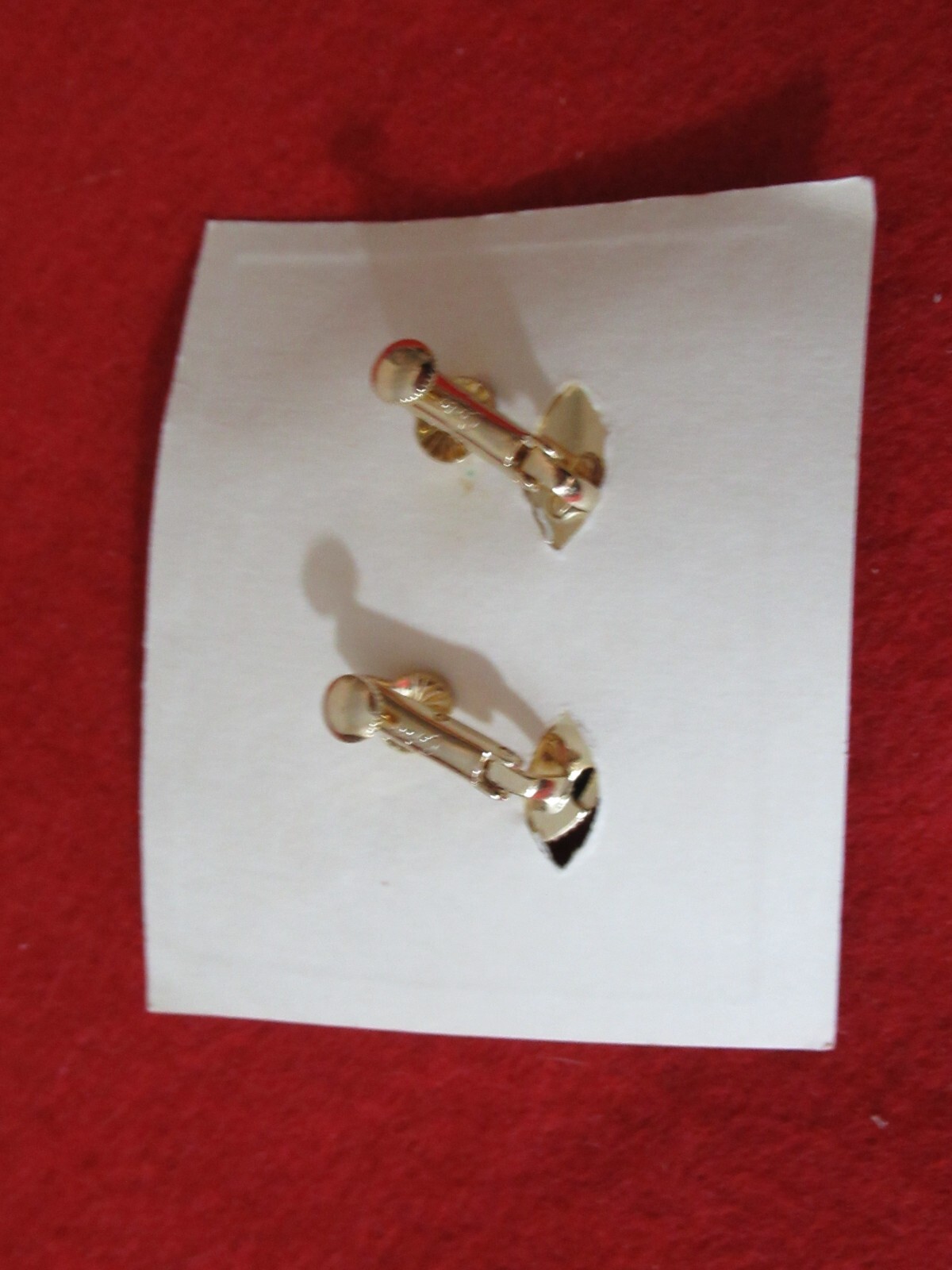 Vintage CORO PEGASUS New Gold tone Adjustable Clip On Earrings NOS