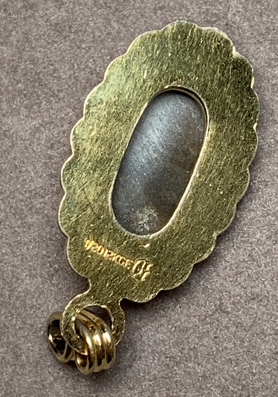 Vtg Atq Art Deco 1/20 12k Gold Filled Mother Of Pearl Cameo Pendant A53