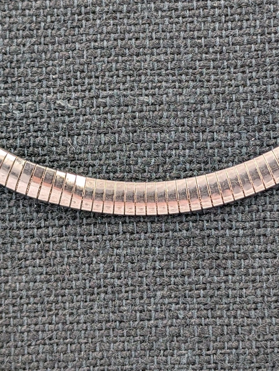 By M Vtg Sterling Silver 6mm Flat Omega Italian Chain 925 17.5″ Necklace – 26.4g