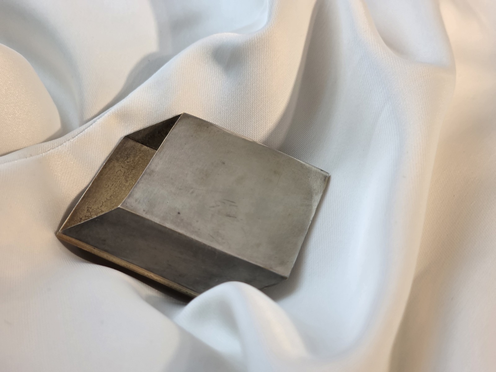 Vintage MCM Geometric Brooch Pendant 97.2% High-Purity Modernist Two-Tone 26.2 g