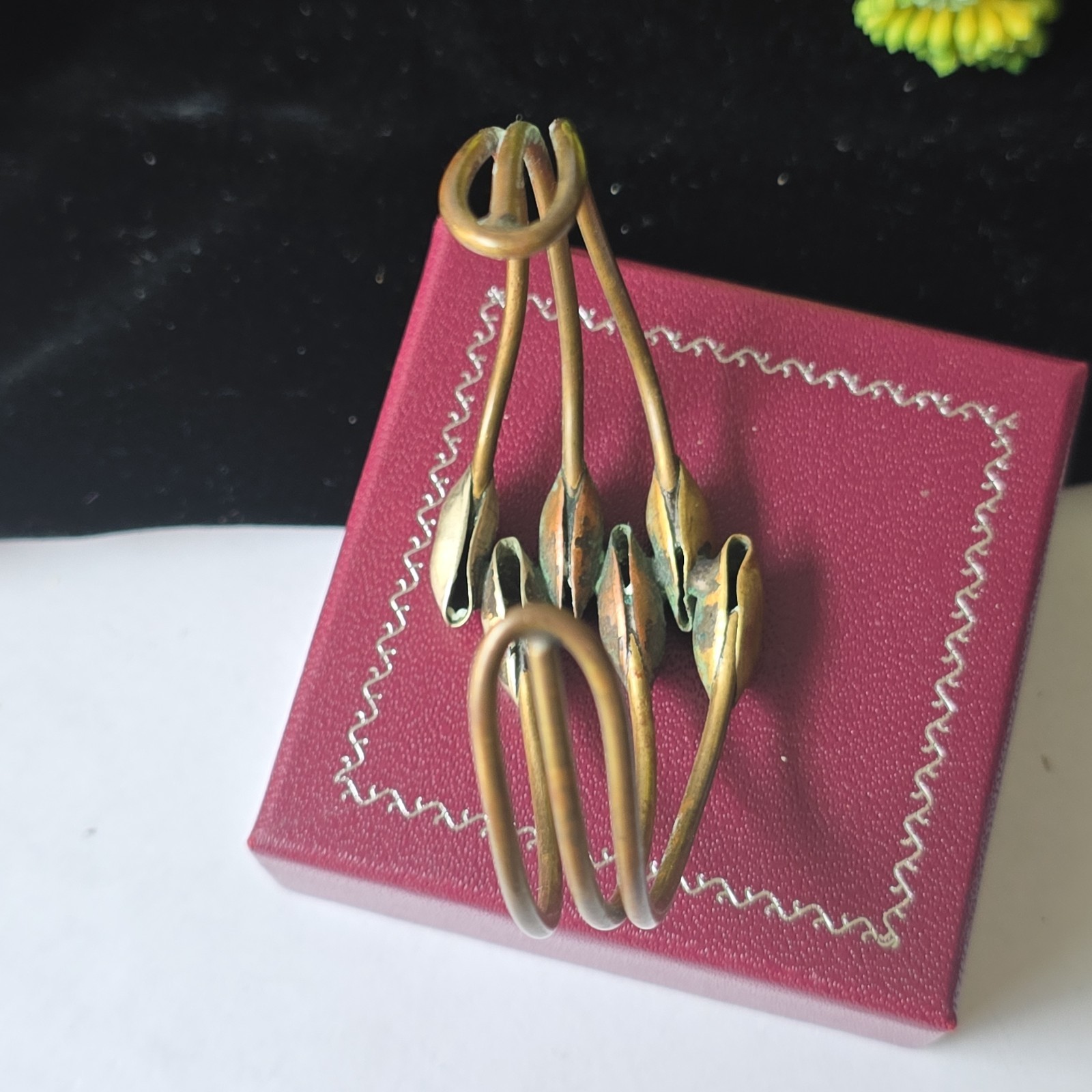Antique Brass Copper Silver Metals Boho Cuff Bracelet 7″ Wrist