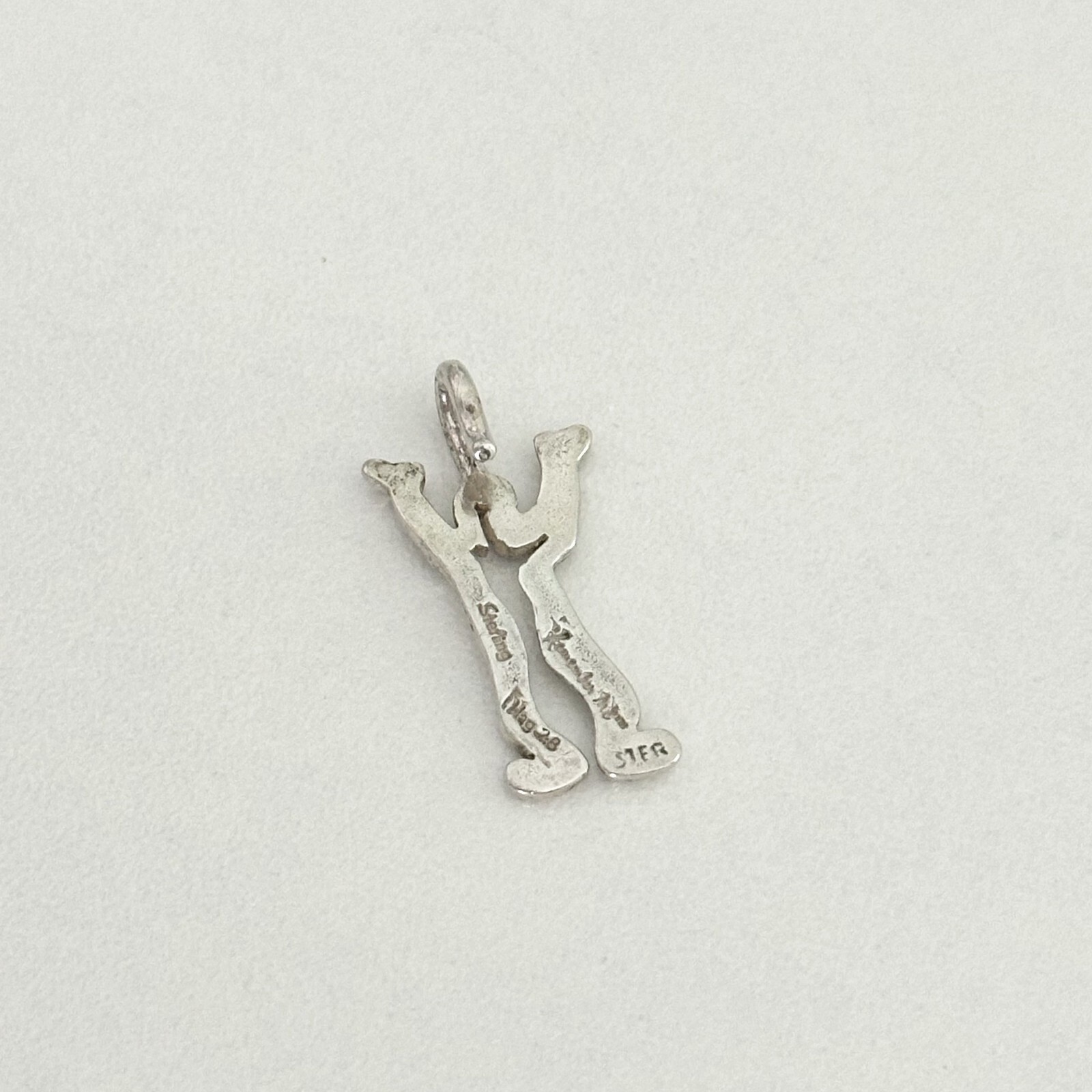 Vintage 925 Sterling Silver I Will Praise Figure Person Charm Pendant