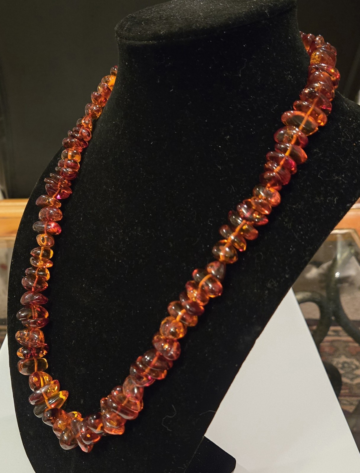Stunning Vintage Genuine Natural Baltic Honey Cognac Amber Necklace 76 Grams