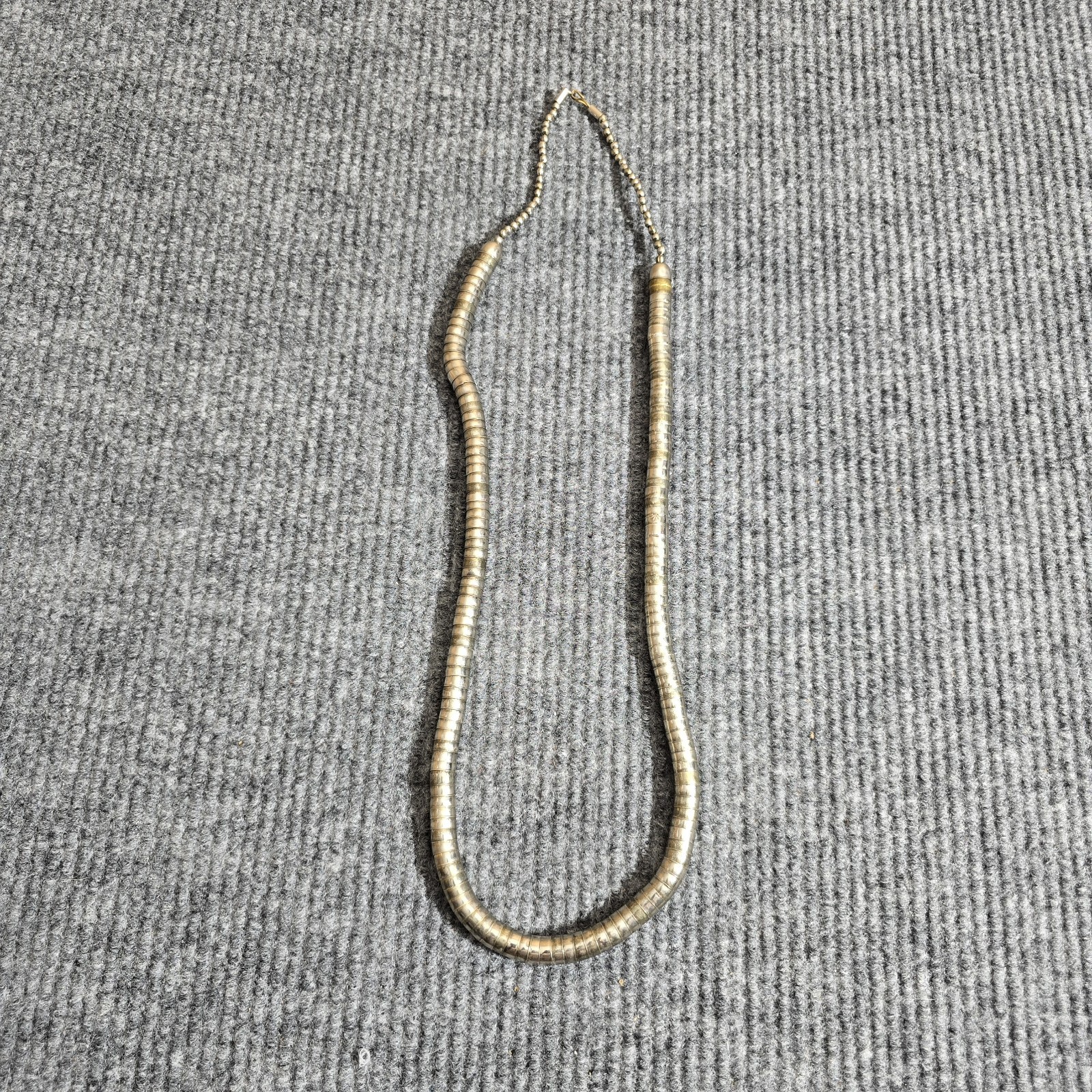 Bronze-tone Cap Bead Serpentine Necklace