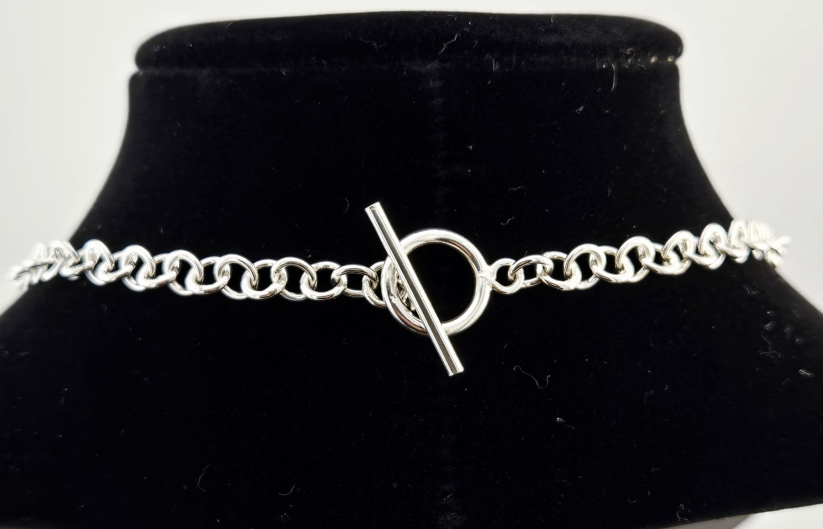 VTG Taxco DDD Dominique Dinouart Sterling Silver Hammered Geometric Necklace 44g