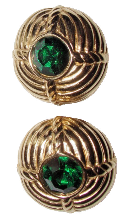 JAW DROPPING signed Ciner earrings with amazing green stones-OMG!!