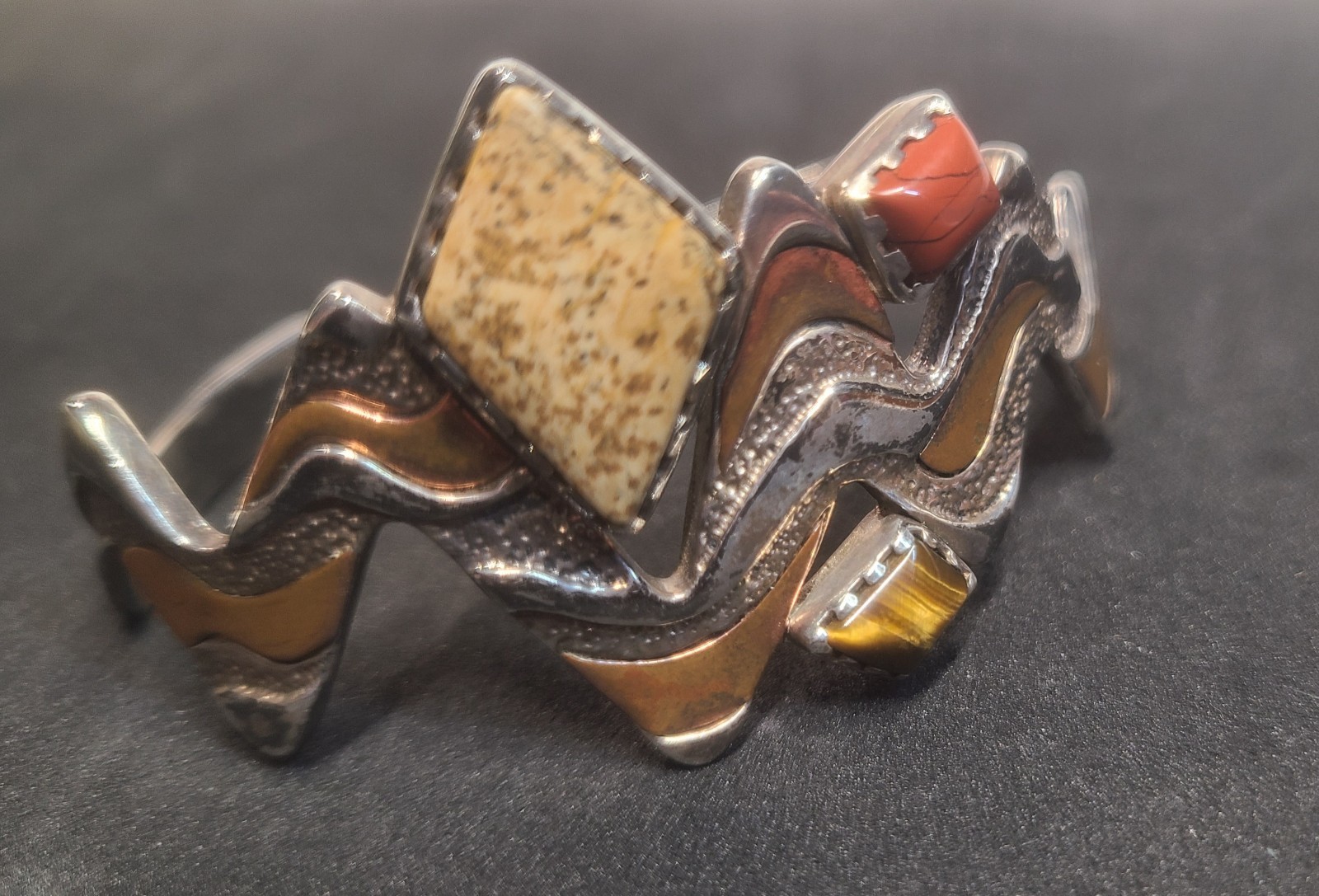 CAROLYN POLLACK RELIOS ‘FOUR CORNERS’ STERLING SILVER BRACELET COPPER
