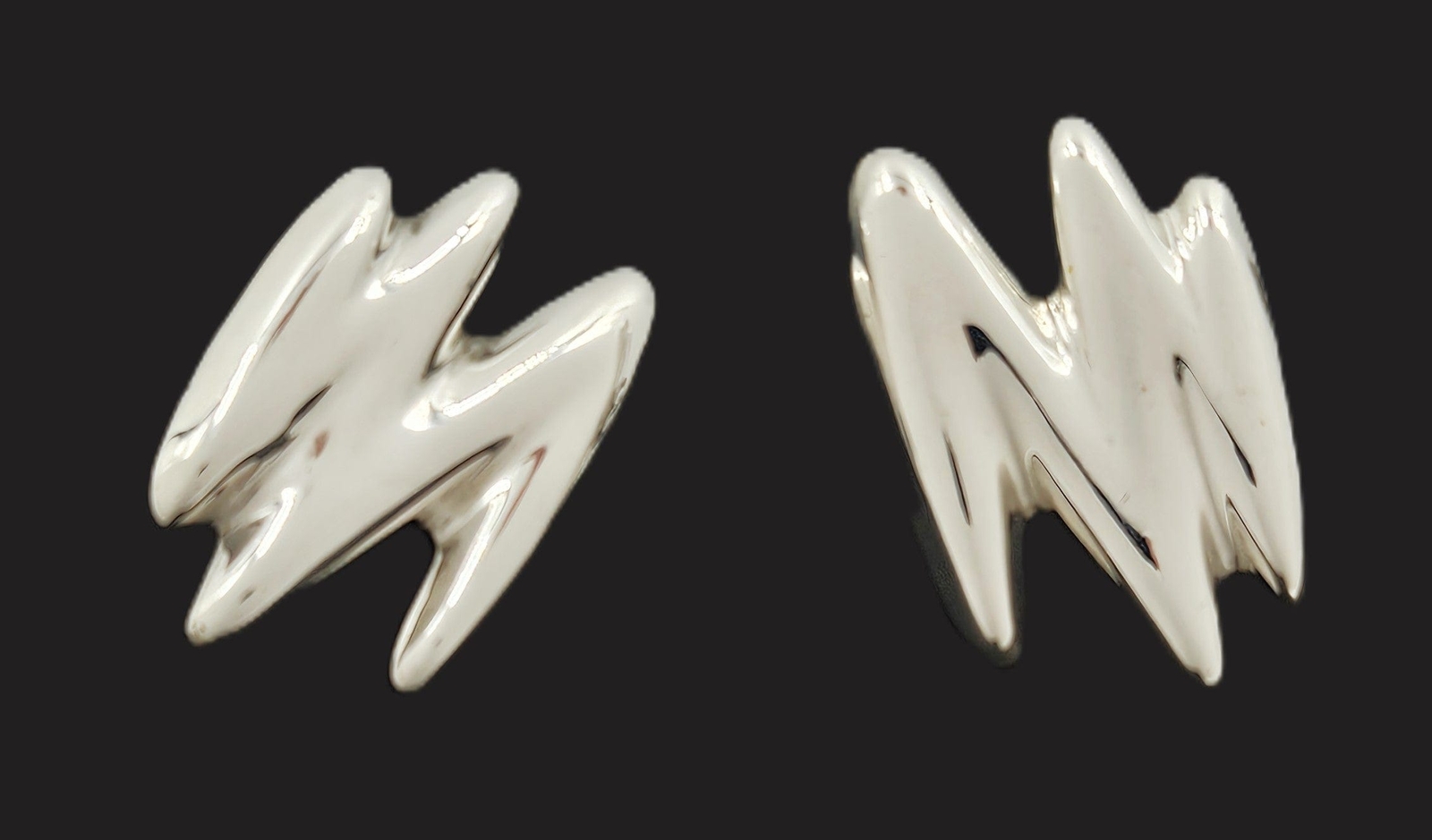 Designer Joe Clift Sterling Silver Large Modernist Earrings Circa 1960/70’s