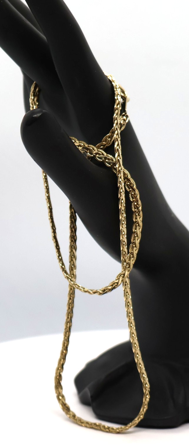 Vintage Franco Wheat Gold Tone Chain 24 Inch Lobster Claw Clasp