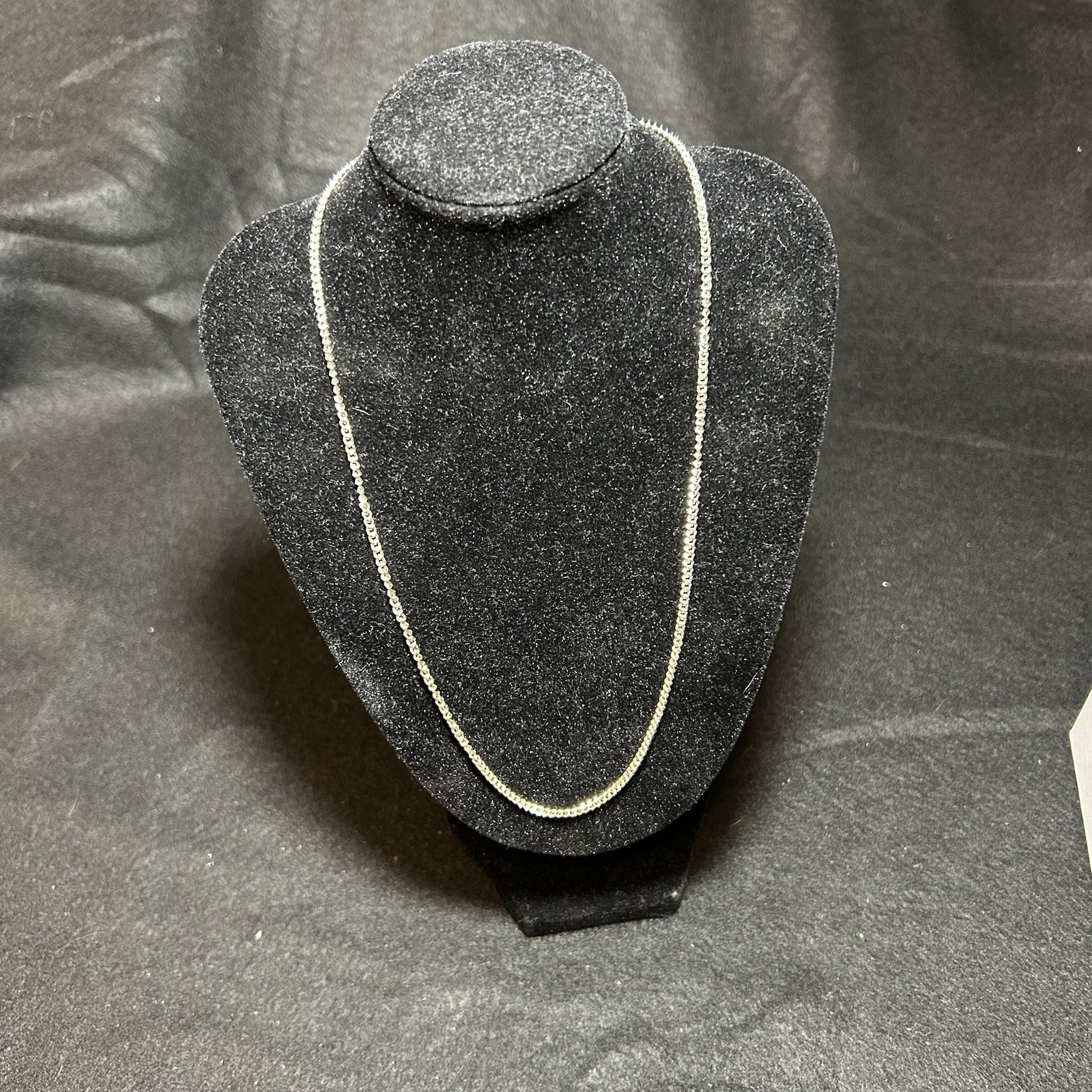 VTG Lightweight Shiny Chain Necklace Signed Germany 0.78g 18” (Unknown Metal)