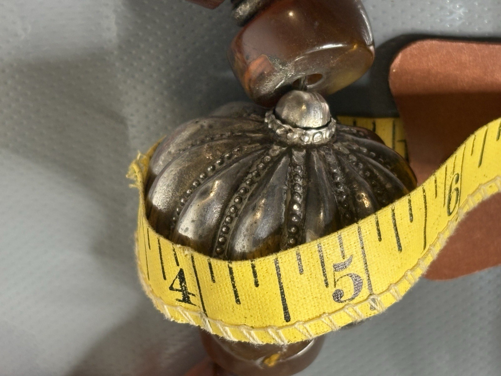 vintage Statement Necklace sterling silver 925 Sign Artisan Large Amber Runway