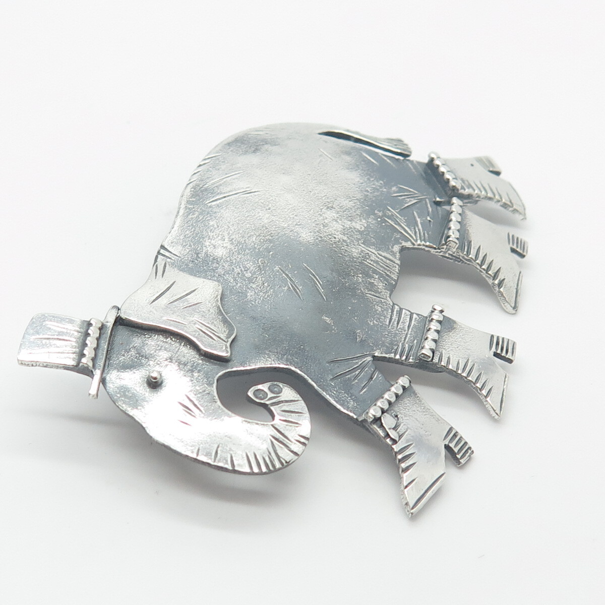 925 Sterling Silver Vintage Danielle Bali Circus Elephant Lapel Pin