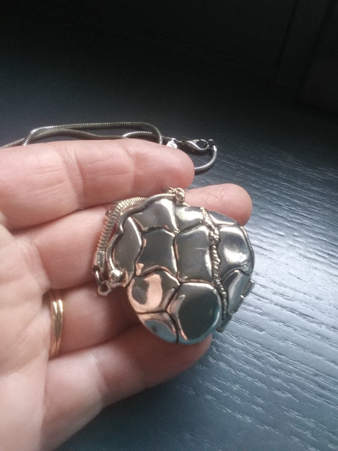 Vintage 1928 Jewelry Co Silver Tone Purse Locket Necklace. As Is J1026