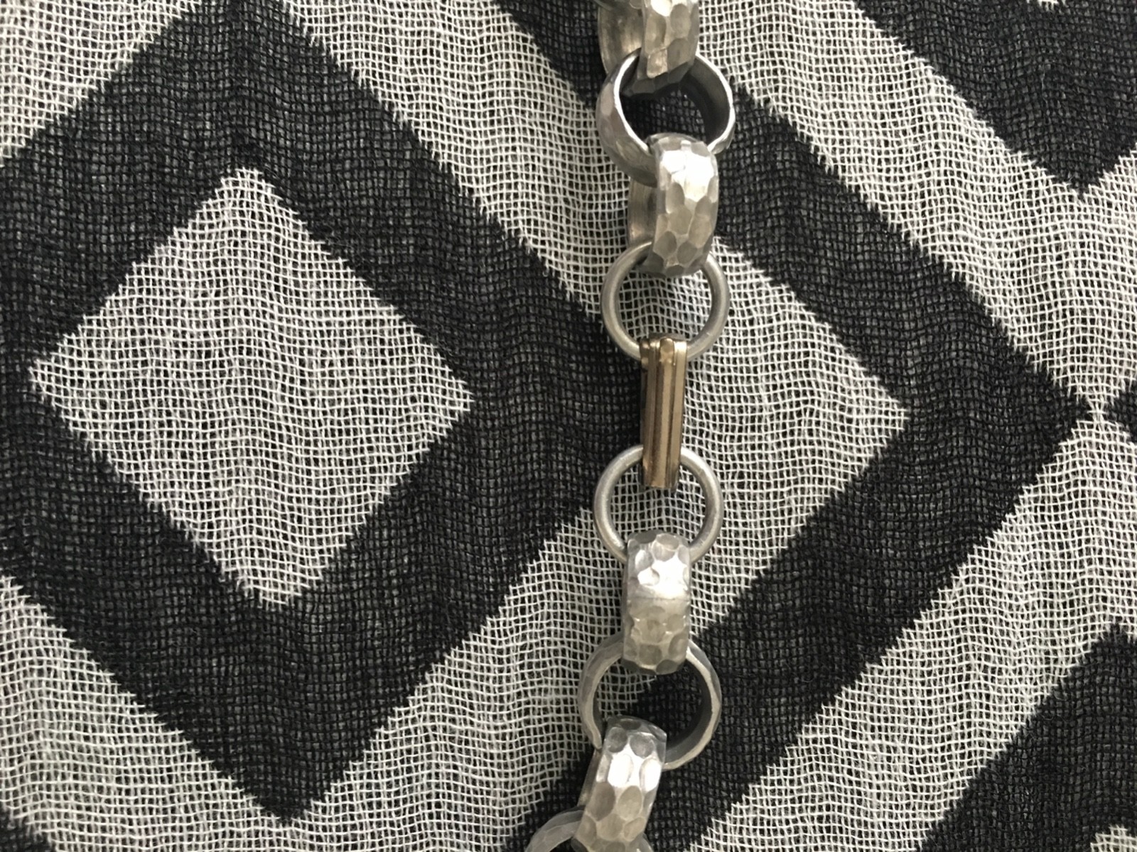 Vintage Aluminum Crest Pendant Necklace