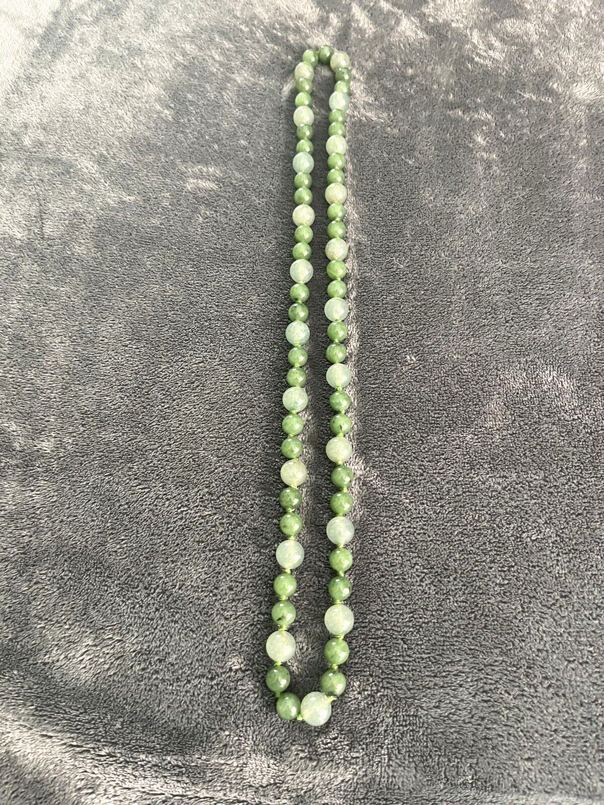Marilynn Alsdorf Collection Spinach Jade 28″ Necklace from Sotheby’s Auction