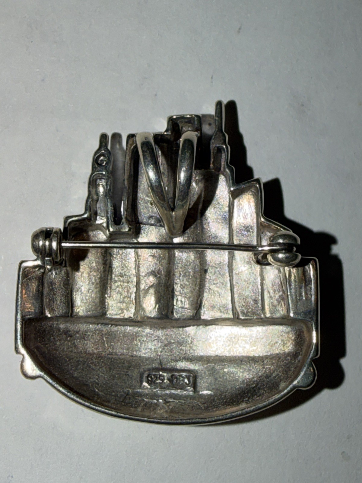 Vintage Sterling Silver New York City (NYC) Skyline Pendant Brooch by DBJ