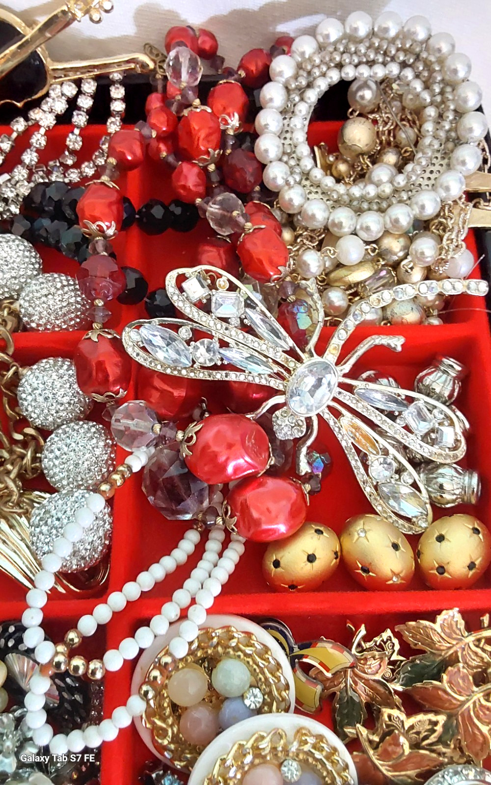Vintage Rhinestone Necklace Brooch Earring Unique Mix Few Signed Repair Lot