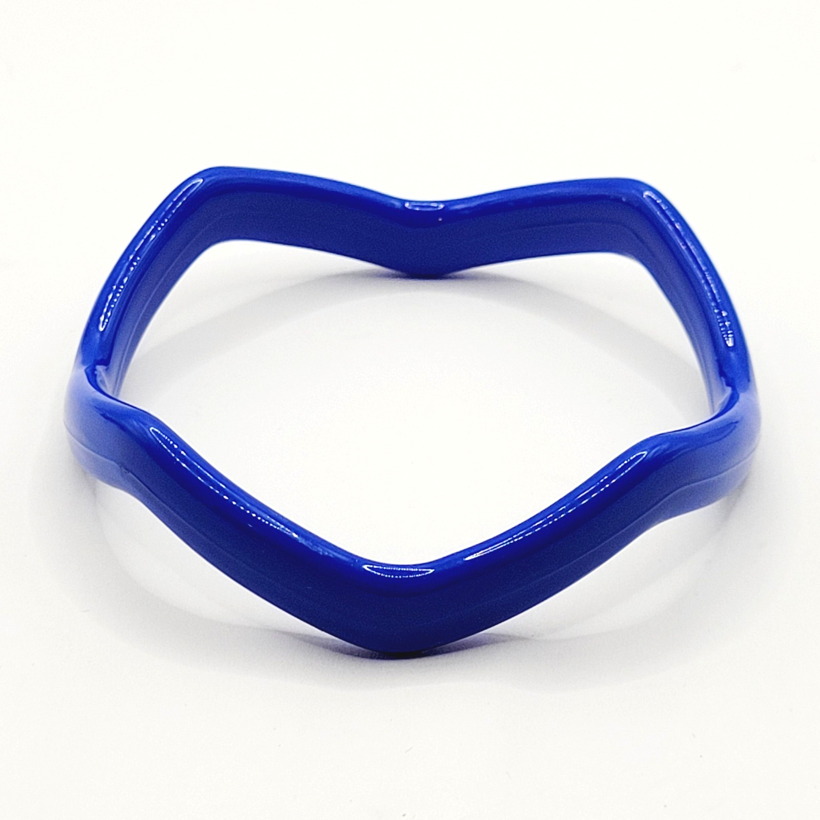 3 Blue Color Different Shape Size Bangle Bracelet Retro Style Vintage 1980s