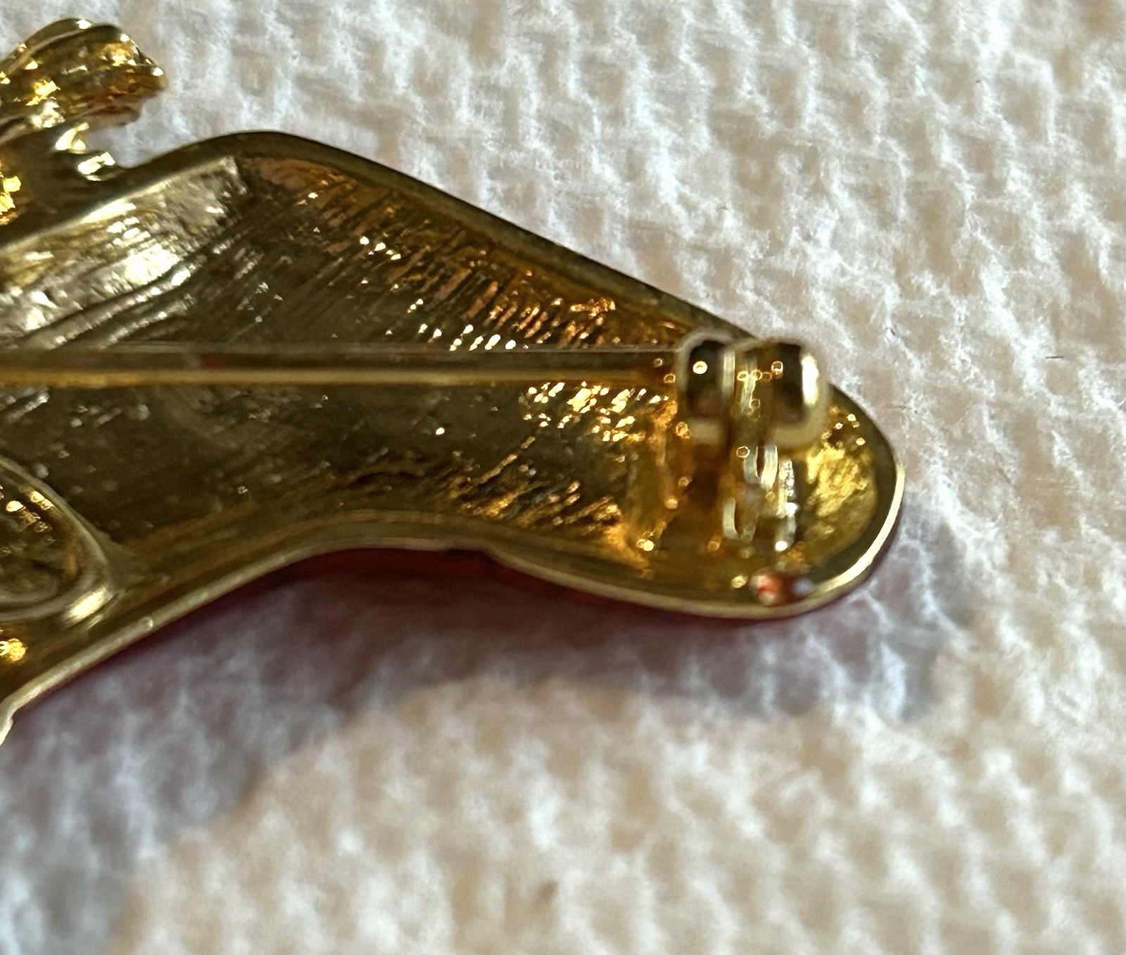 Christmas Brooch Christopher Radko Vintage Stocking Signed Designer Collectible