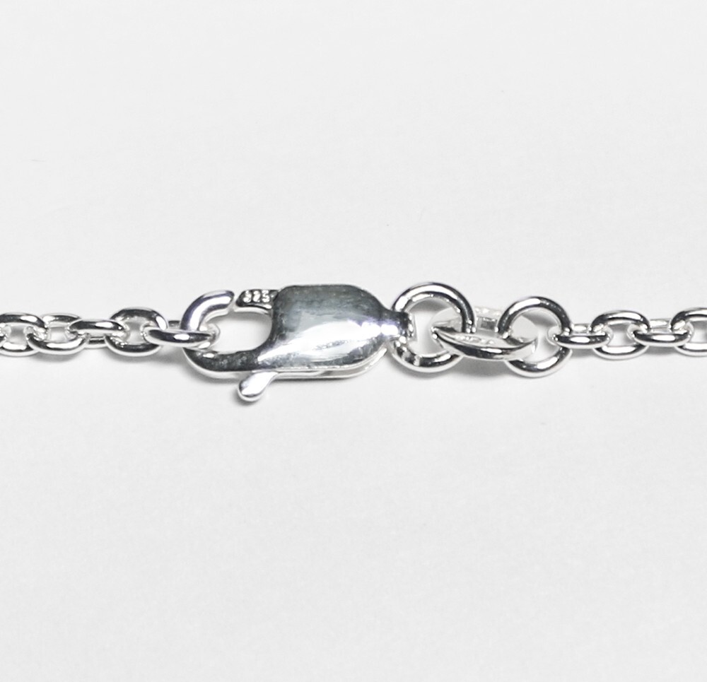 Sterling Silver 5.00ct Square Cut CZ Pendant with 20″ Cable Link Sterling Chain