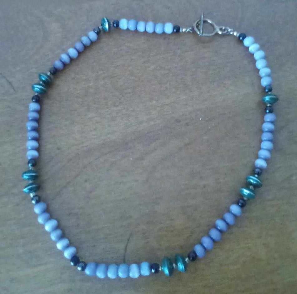 Handmade Beaded Necklace Vintage 16 in. Toggle Closure