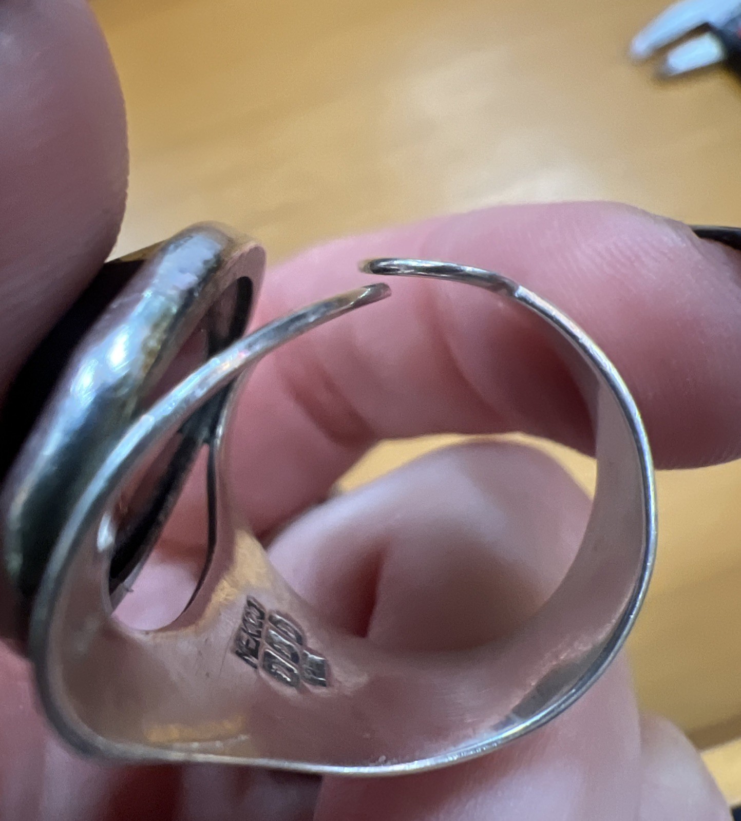 Mexican Designer Dominique Dinouart Sterling Silver Adjustable Ring DDD Signed