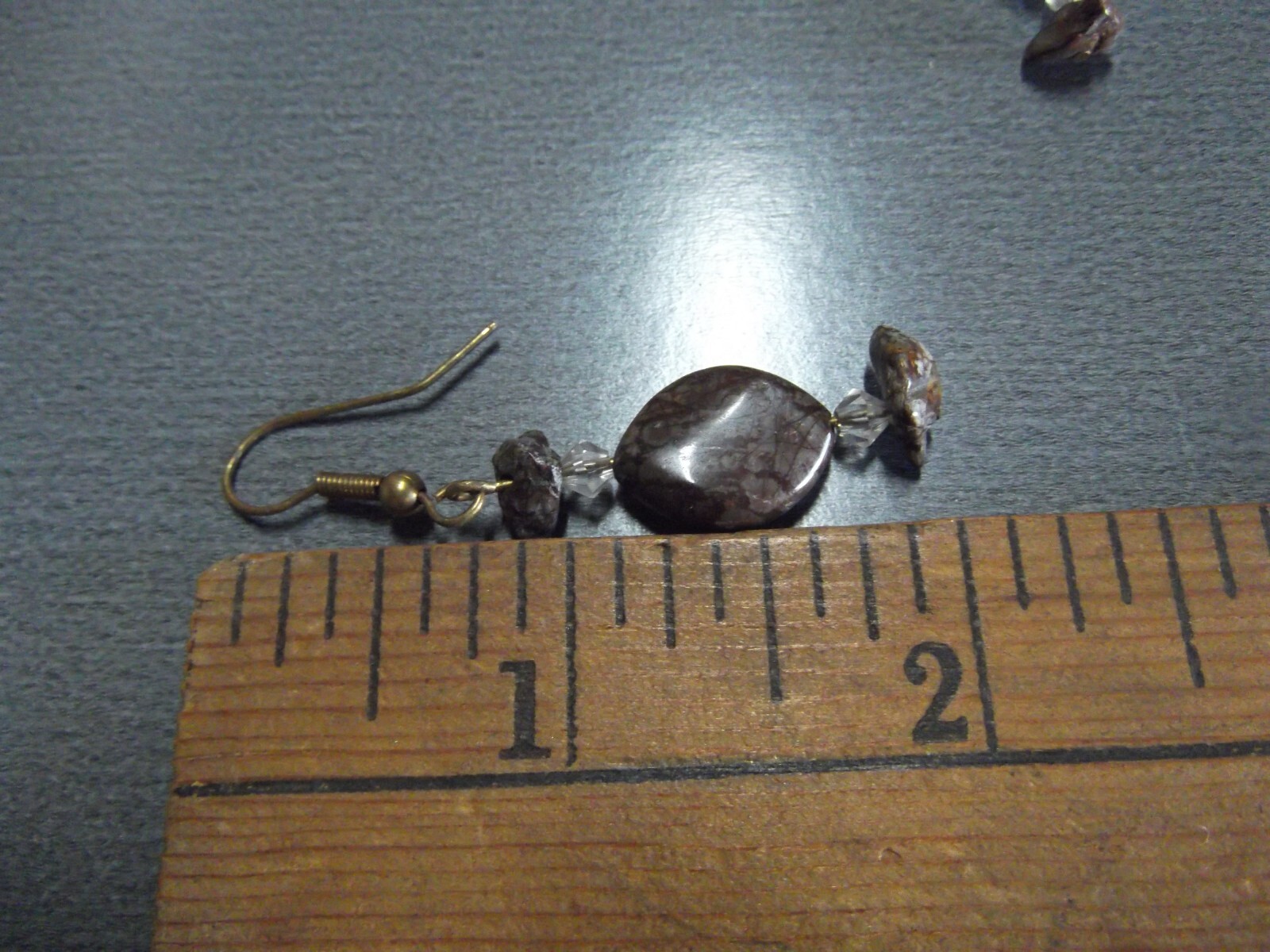 1 Pair Old 1″in Rock Different Shapes of Brown Rock Dangler