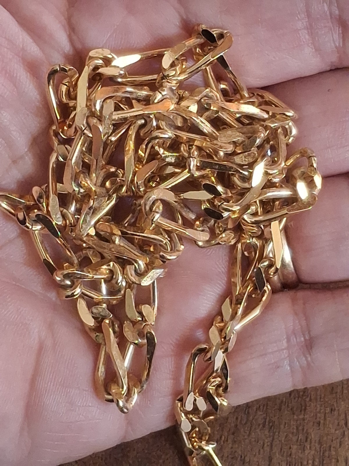 Monet 30″ Gold Tone Chain Necklace Figaro EXCELLENT CONDITION Jewelry