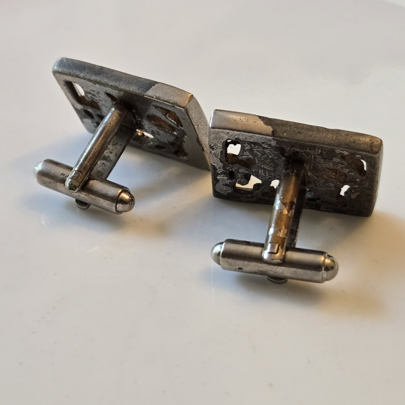 Vintage Paul Revere Cut Out Man On Horse Cufflinks Silver Tone