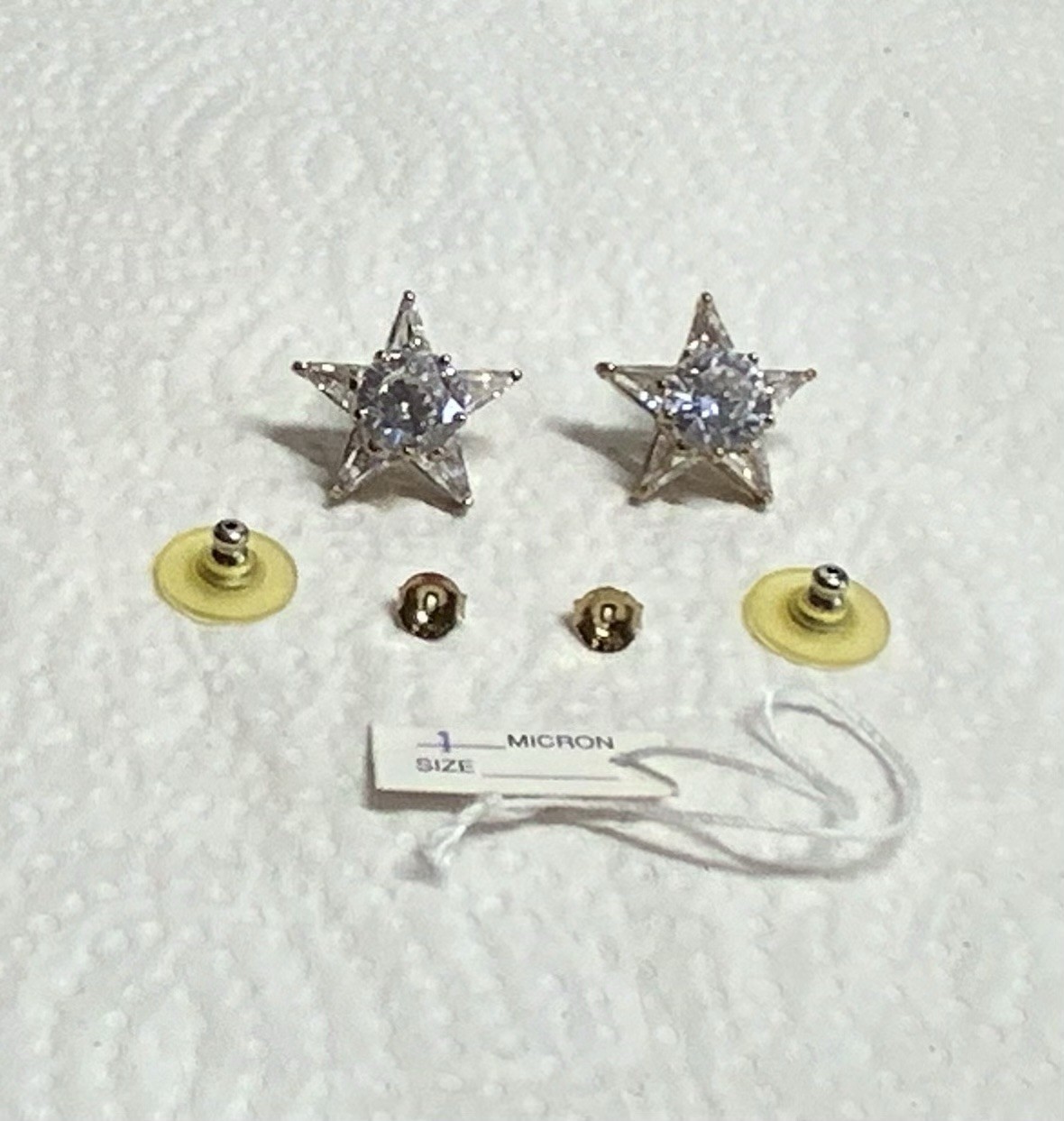 Signed,925 HC,Dangle HSN SP FL,Earrings,Hollywood Collection Cubic Zirconia Star