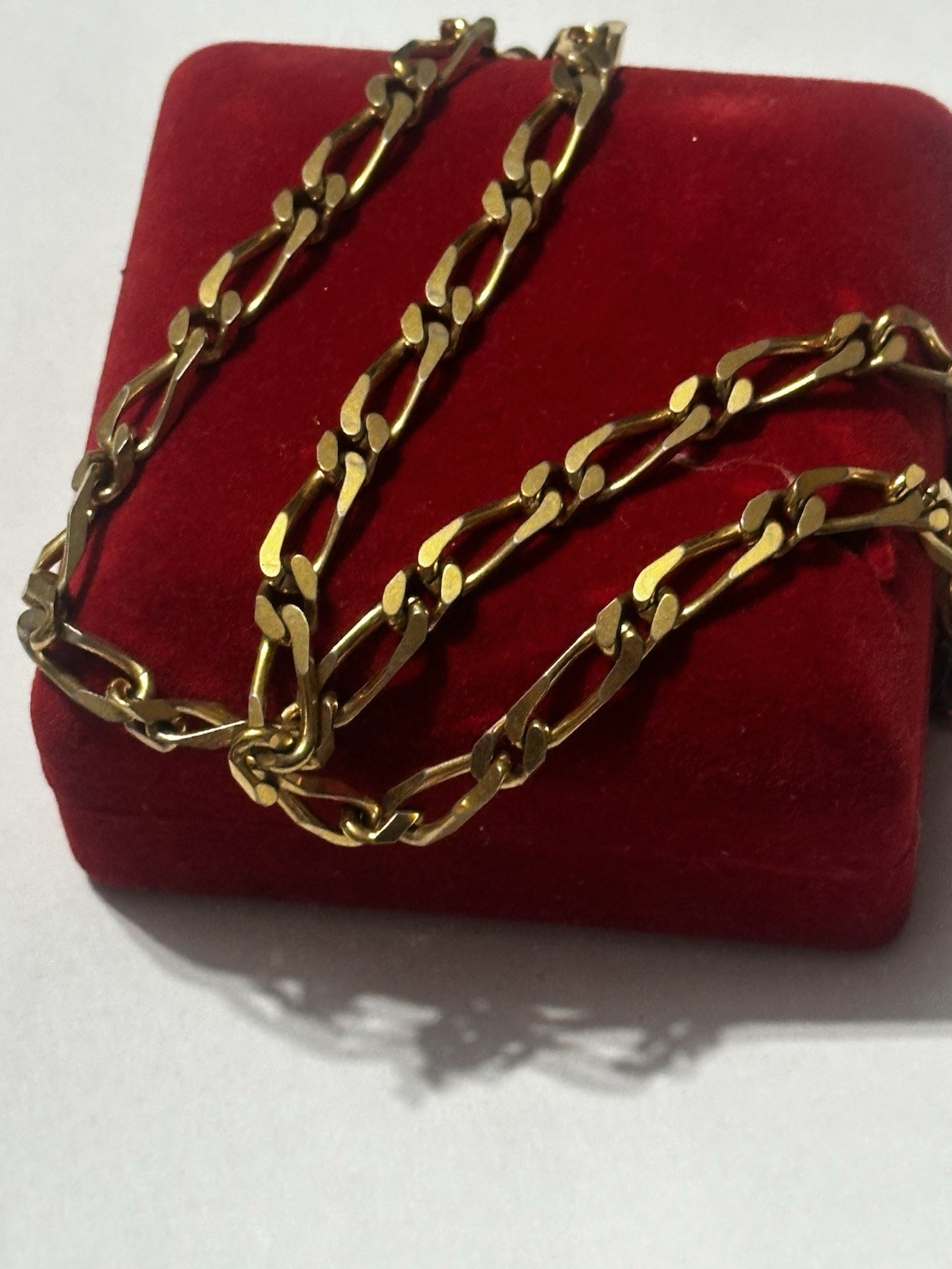 Vintage 1970s Signed Monet Gold-Tone Figaro Chain Necklace 19.5”