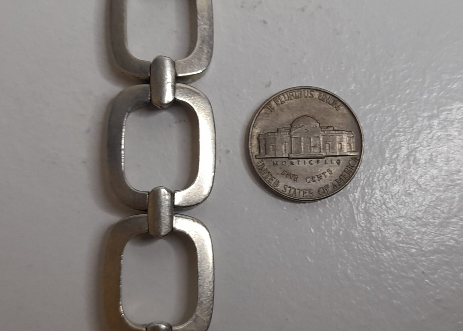 Beautiful vintage stamped silver 925 bracelet, solid last 64 grams square links