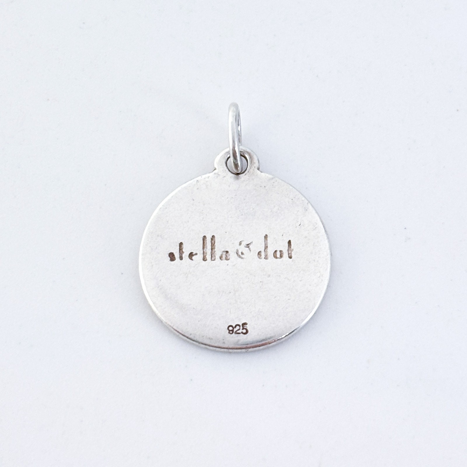 Vintage Stella & Dot Sterling Silver 925 Round Initial “B” Charm Pendant