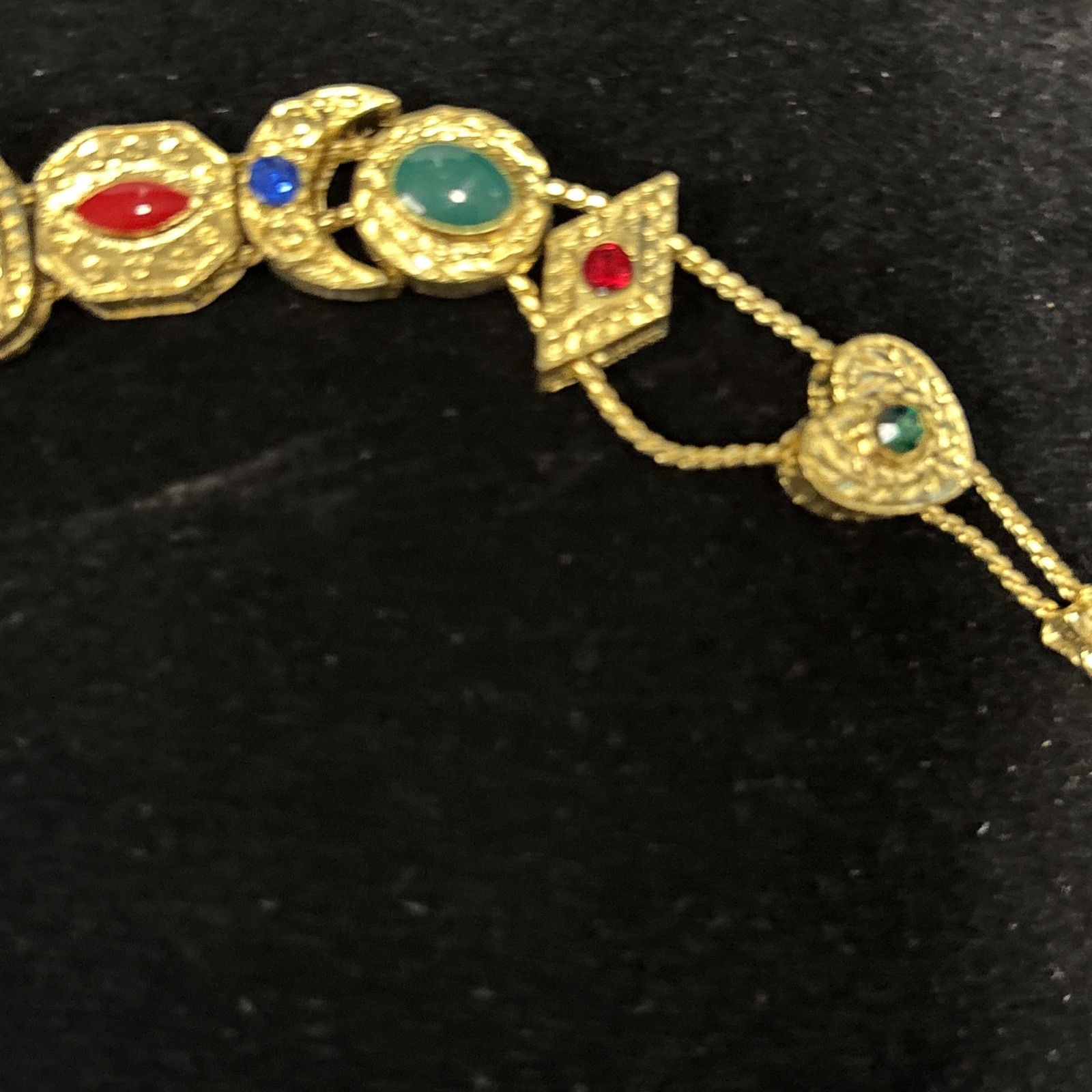 Bracelet slide charm Goldtone 6.5 Vintage