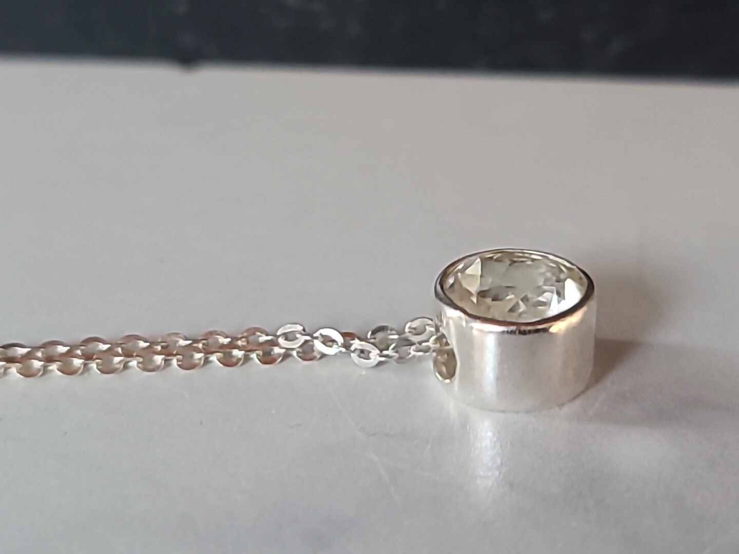 925 CZ Pendant Necklace Vintage
