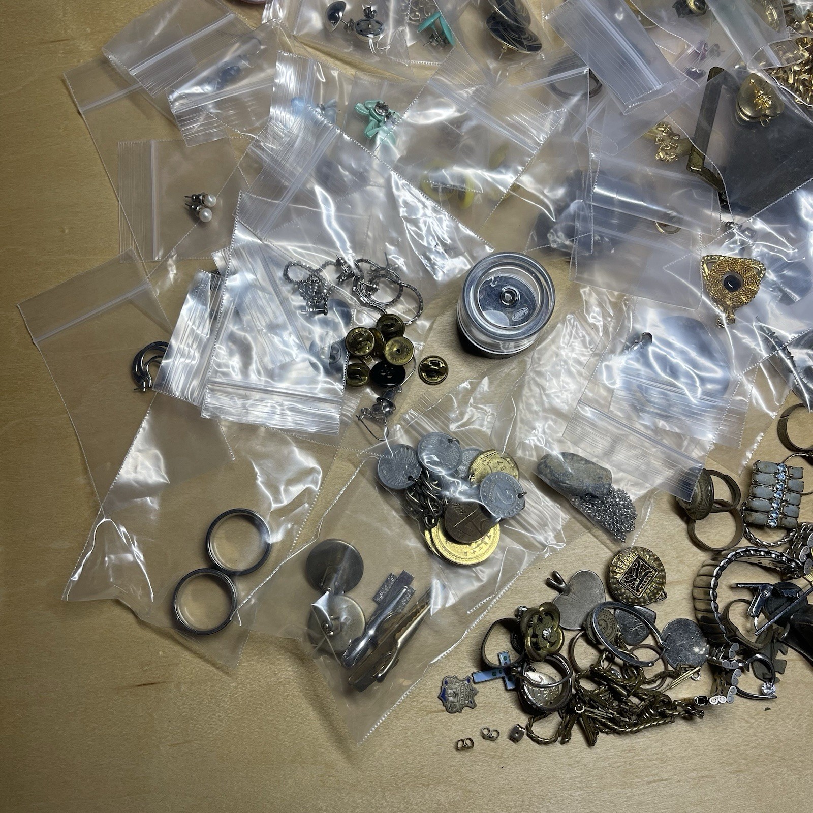 MASSIVE Vintage Costume Jewelry Lot! May be some Silver???