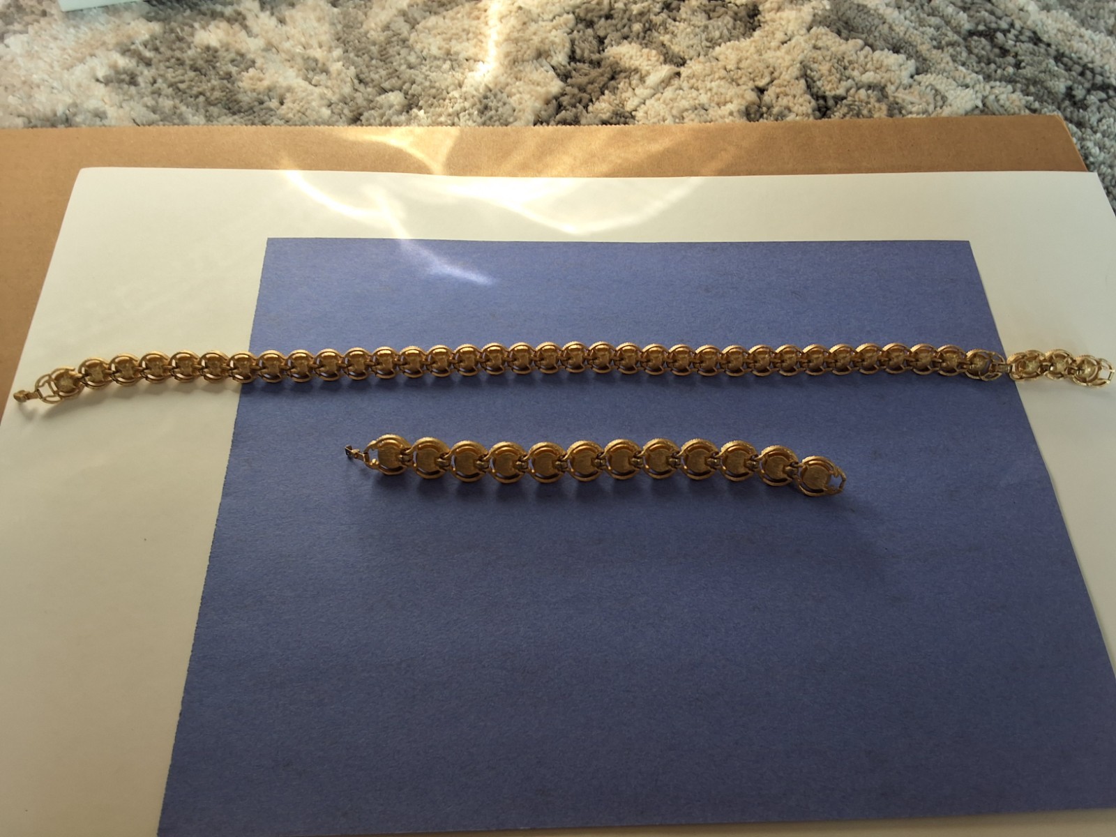 Crown Trifari Necklace And Bracelet Set ( missing clasp cover on bracelet)