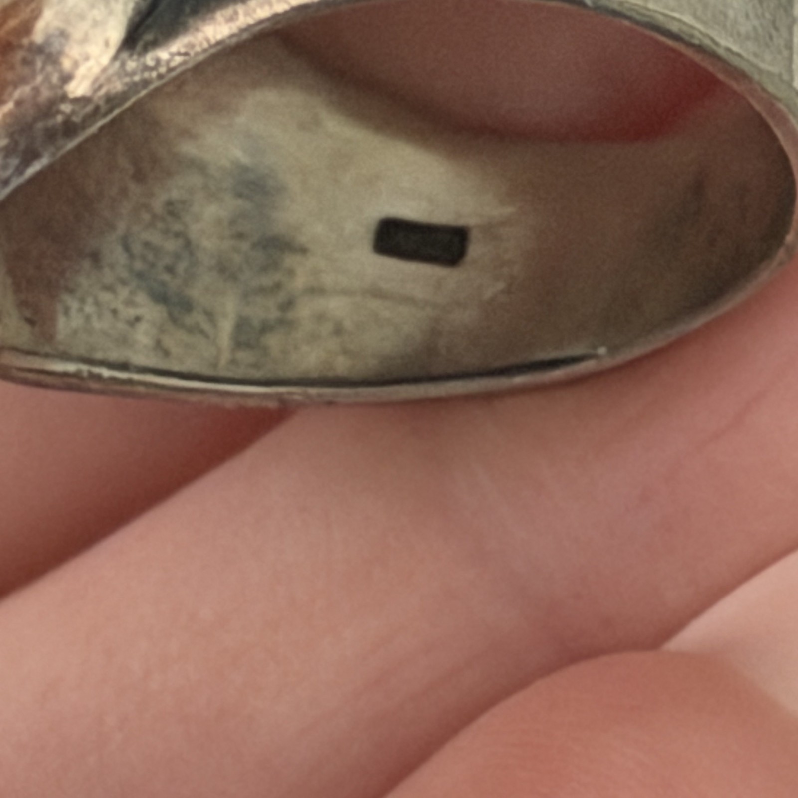 Vintage 925 Sterling Silver Big Bloodstone Southwest Chunky Heavy Ring Sz 10.25