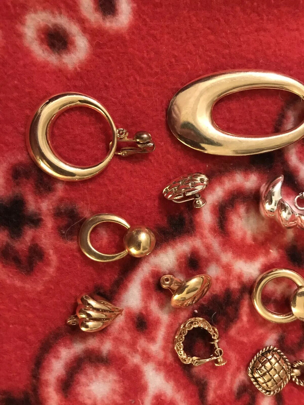 Vintage Designer/Signed Single Earrings Mixed Lot- Different Styles & Shapes