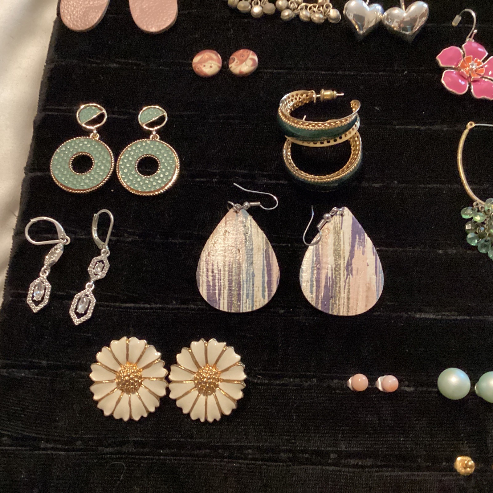 Lot 34 Pairs Vintage Earrings All Styles Some Signed Costume Jewelry