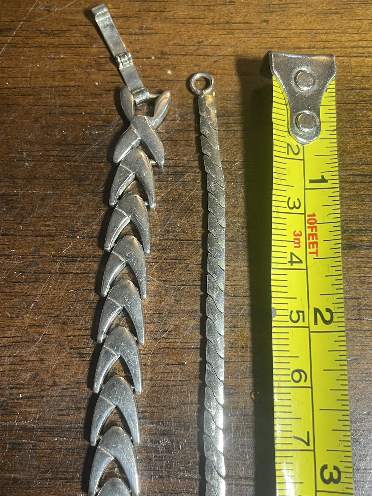 (2) Vintage Steel Bracelets Pair Material Not Sure Bracelet Pair Of Set