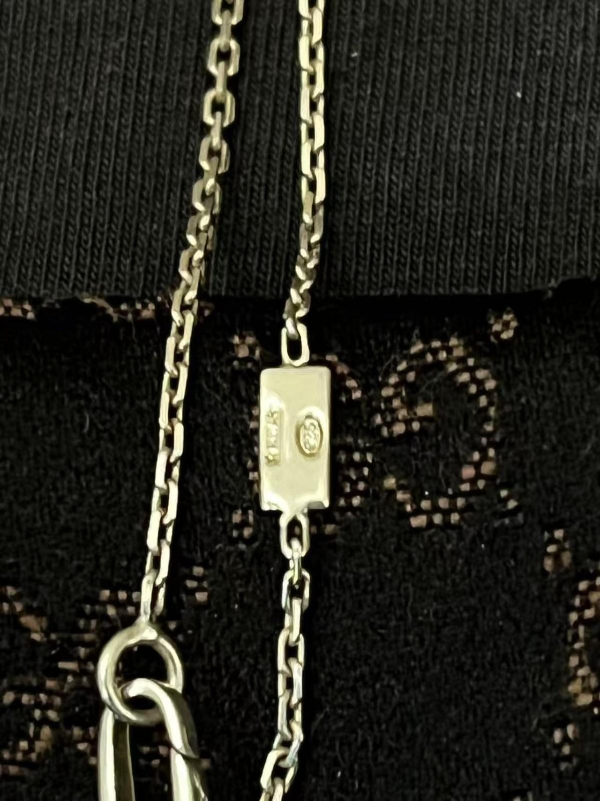 GUCCI Amethyst Twist Pendant 925 Silver Necklace 16.5in