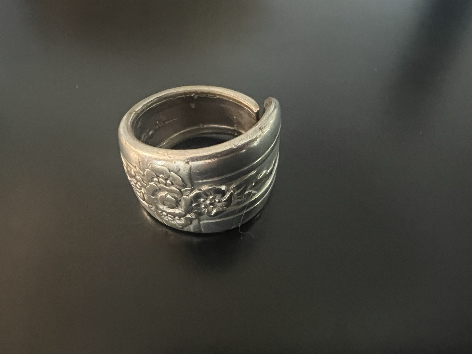 Vintage Silver Plated Spoon Ring size 8