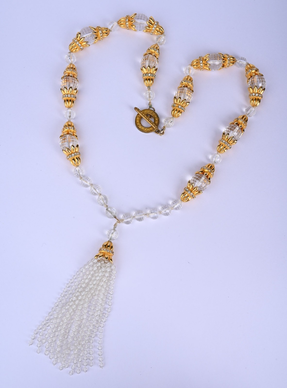 Vintage Tassel Beaded Statement Necklace