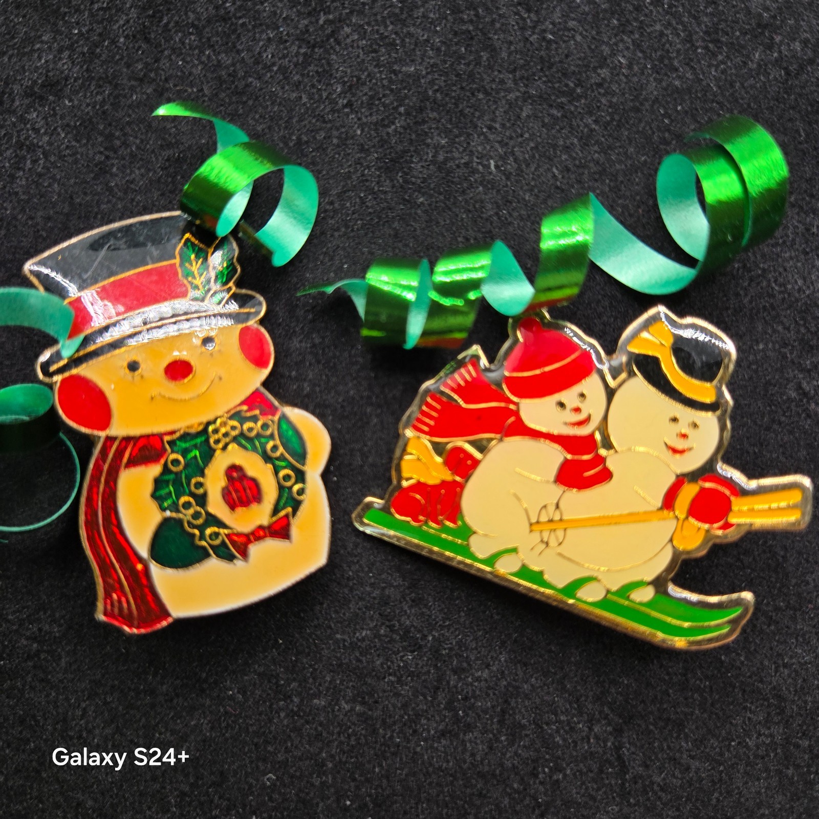 VTG Brooch Set Whimsical Cute Snowman Retro Enamel Painted Cartoon Holiday Pins
