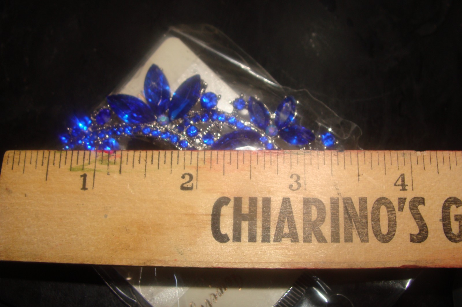 Vintage for (1) Prong set Crystal Cluster Leaf Brooch with Rhinestones